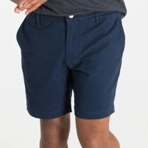 Ash & Erie Chino Shorts 7" Mens 29 Navy Blue New Golf Athleisure Preppy Casual